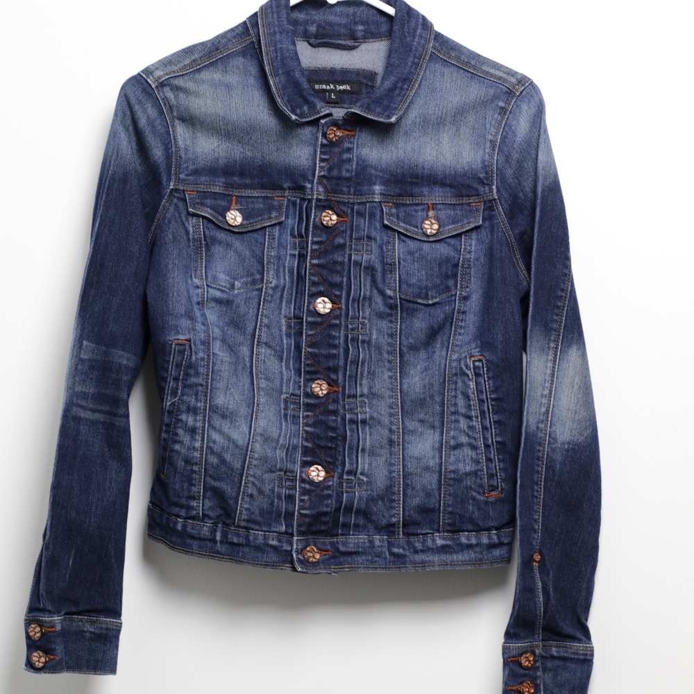 Dark Blue Sneak Peek Denim Jacket